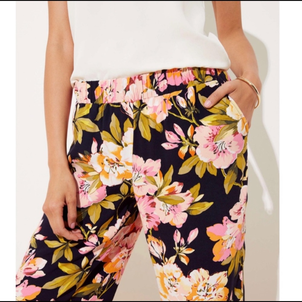 LOFT wide leg floral pants